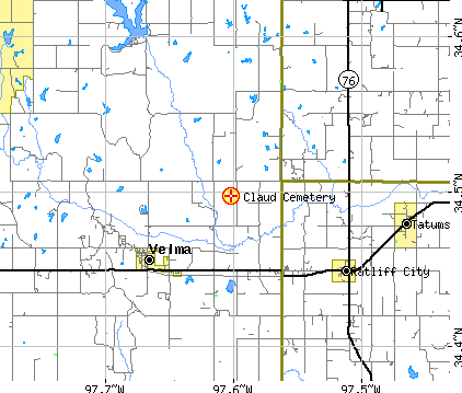 Map to Claud Cemetery