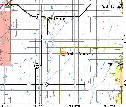 Map to Denton Cemetery