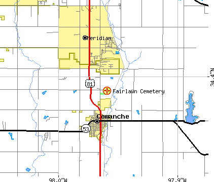 Map to Fairlawn Cemetery