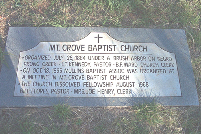 photo of Mt. Grove Cemetery history marker