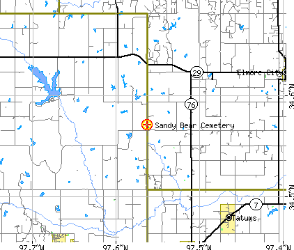Map to Sandy Bear Cemetery