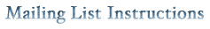 Mailing list instructions