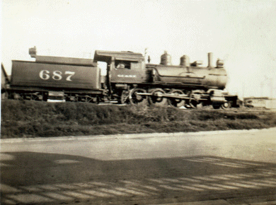 GC&SF Railroad #687 engine